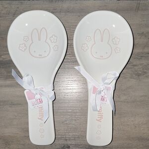 Miffy Sakura Magenta Ceramic Spoon Rest Set of 2